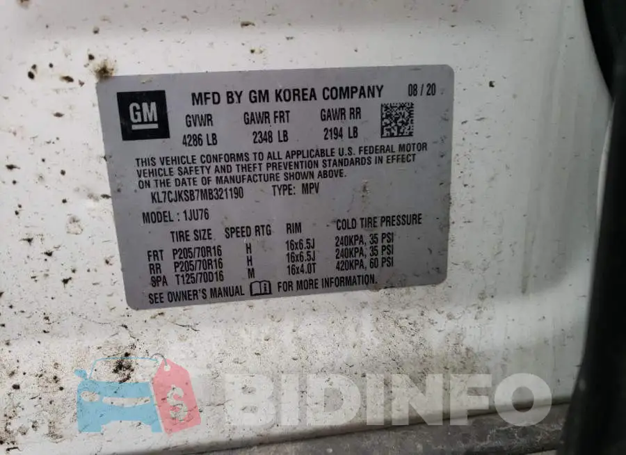 KL7CJKSB7MB321190 Photo# 13