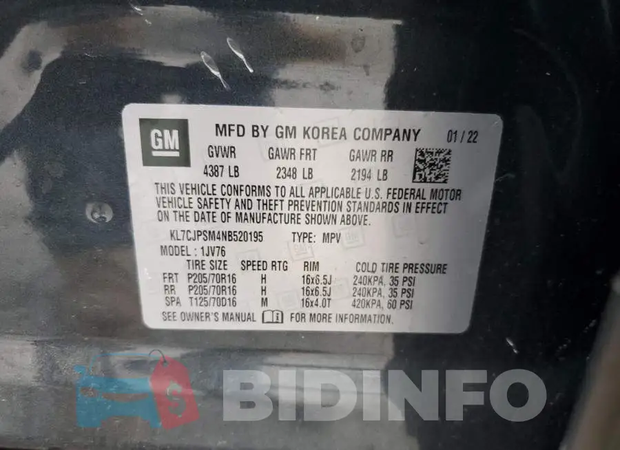 KL7CJPSM4NB520195 Photo# 12