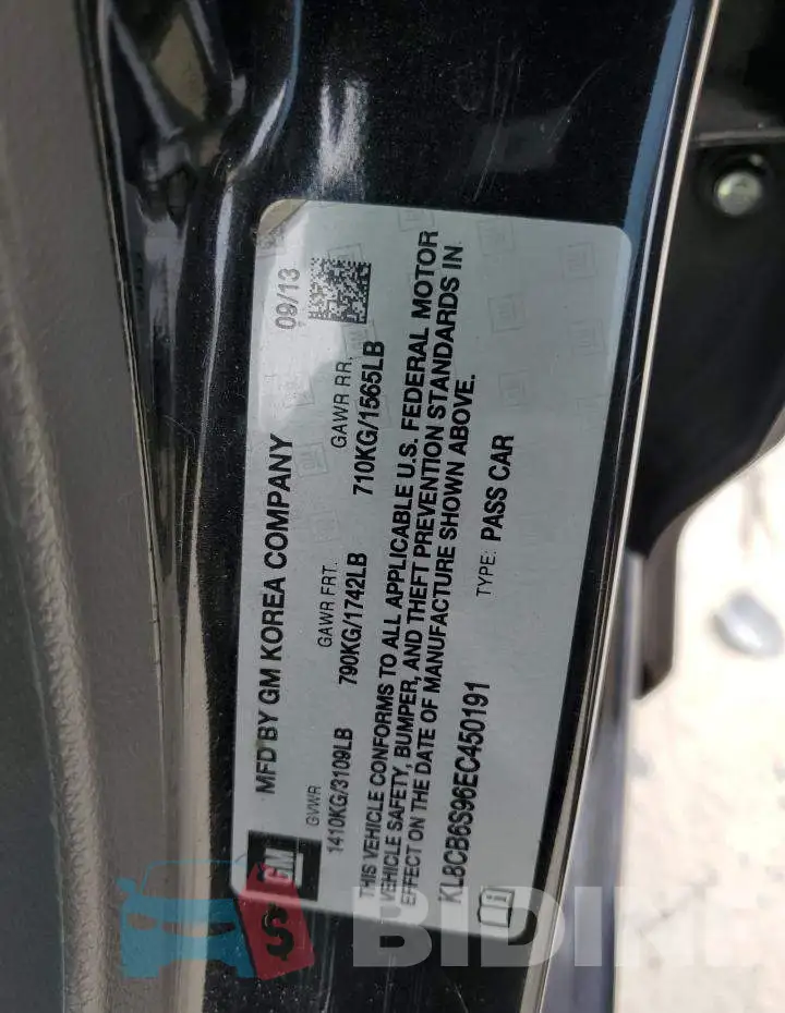 KL8CB6S96EC450191 Photo# 12