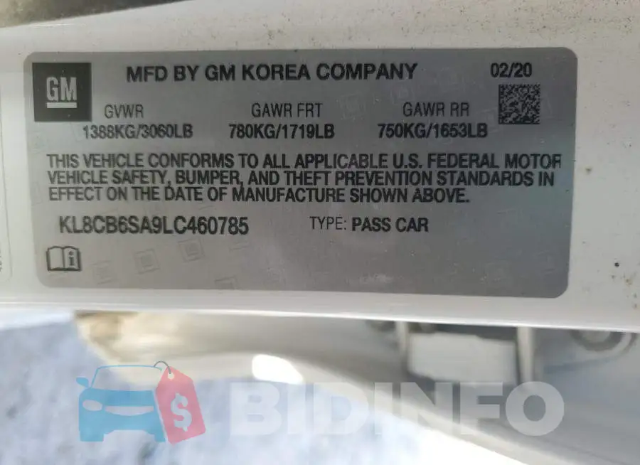 KL8CB6SA9LC460785 Photo# 13