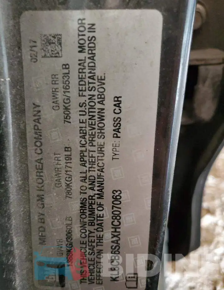 KL8CB6SAXHC807063 Photo# 12
