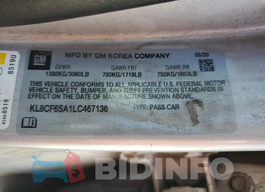 KL8CF6SA1LC467136 Photo# 12