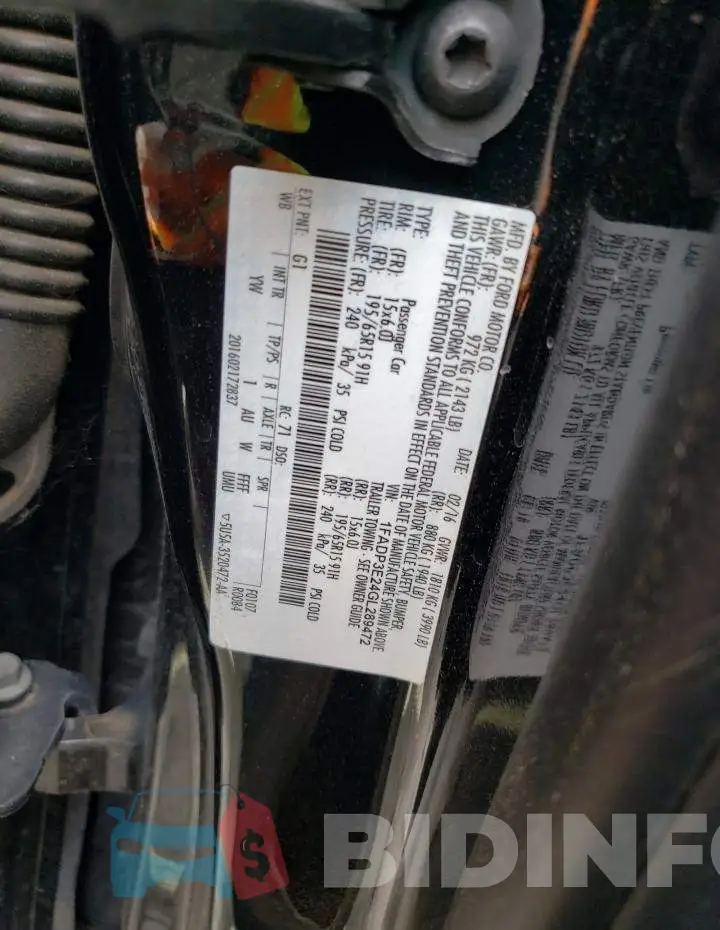 1FADP3E24GL289472 Photo# 12