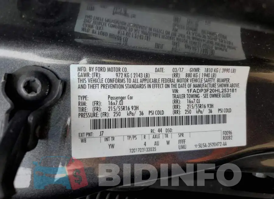 1FADP3F20HL253181 Photo# 12