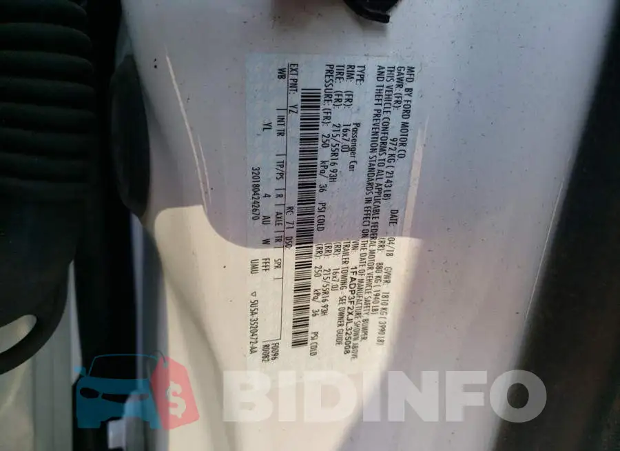 1FADP3F2XJL325008 Photo# 12