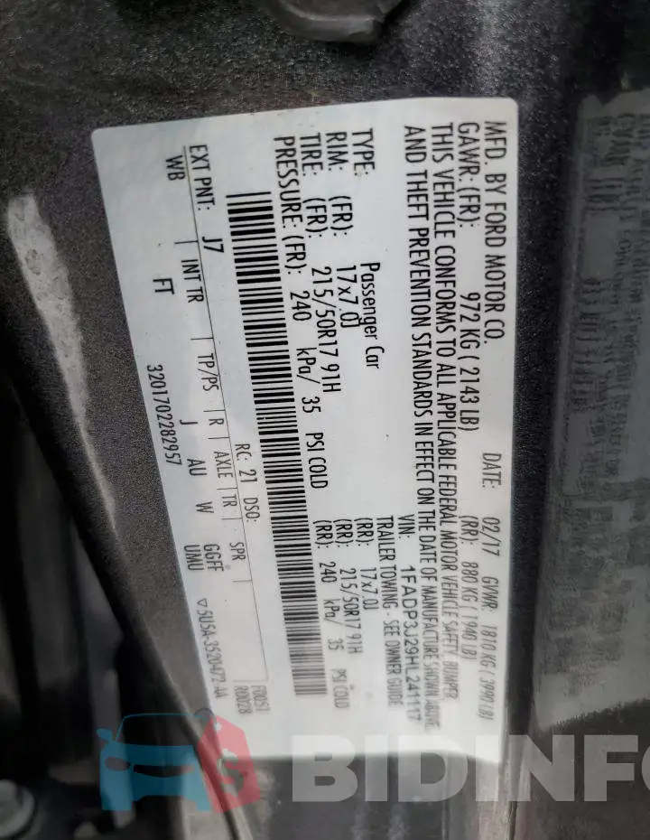 1FADP3J29HL241117 Photo# 12