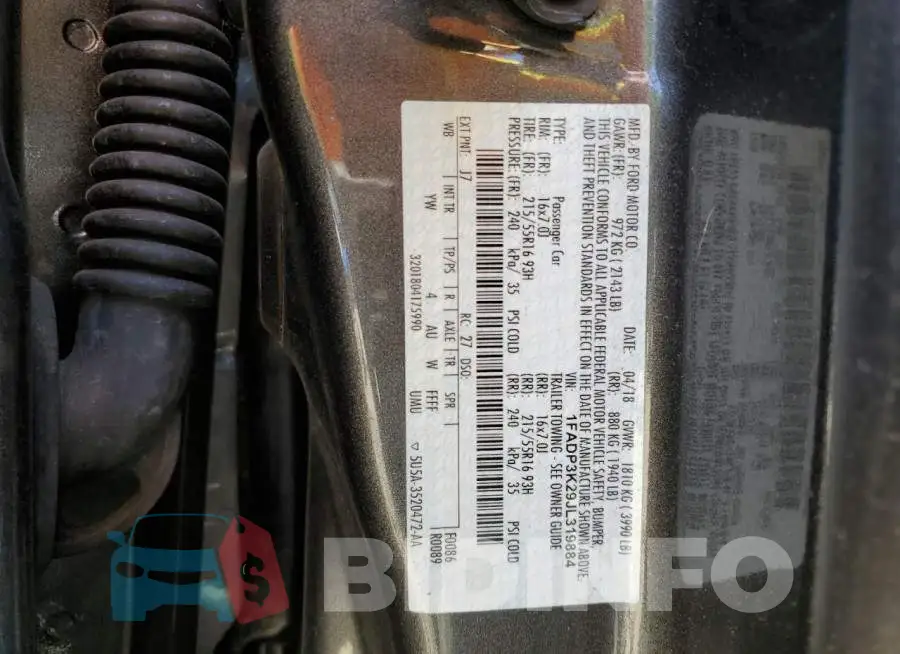 1FADP3K29JL319884 Photo# 12
