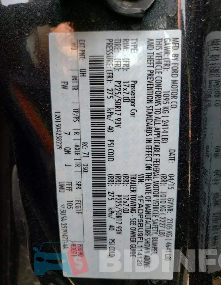 1FADP5BU9FL114120 Photo# 12