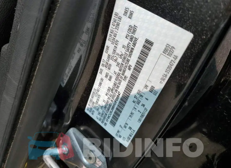 1FMCU0J96HUF09847 Photo# 12