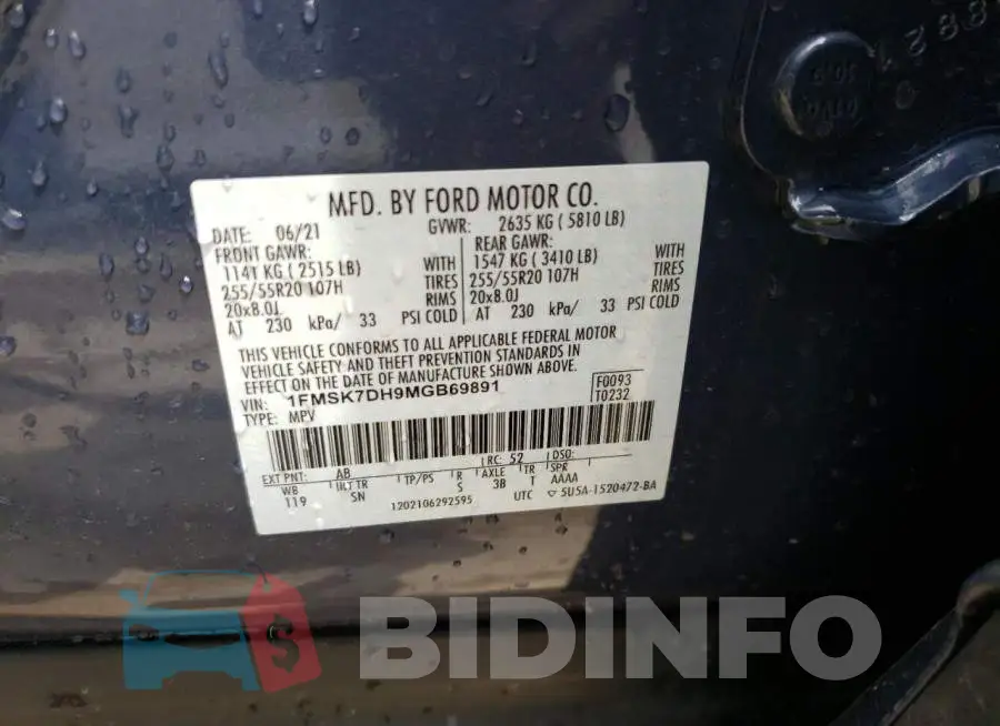 1FMSK7DH9MGB69891 Photo# 12