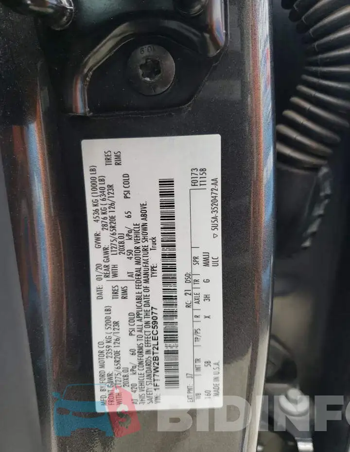1FT7W2BT2LEC59077 Photo# 12
