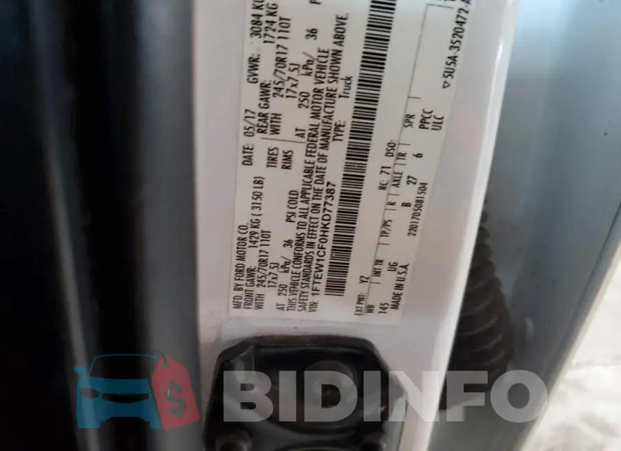 1FTEW1CF0HKD77387 Photo# 12