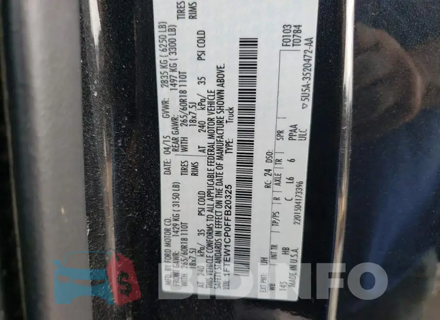 1FTEW1CP0FFB20325 Photo# 13