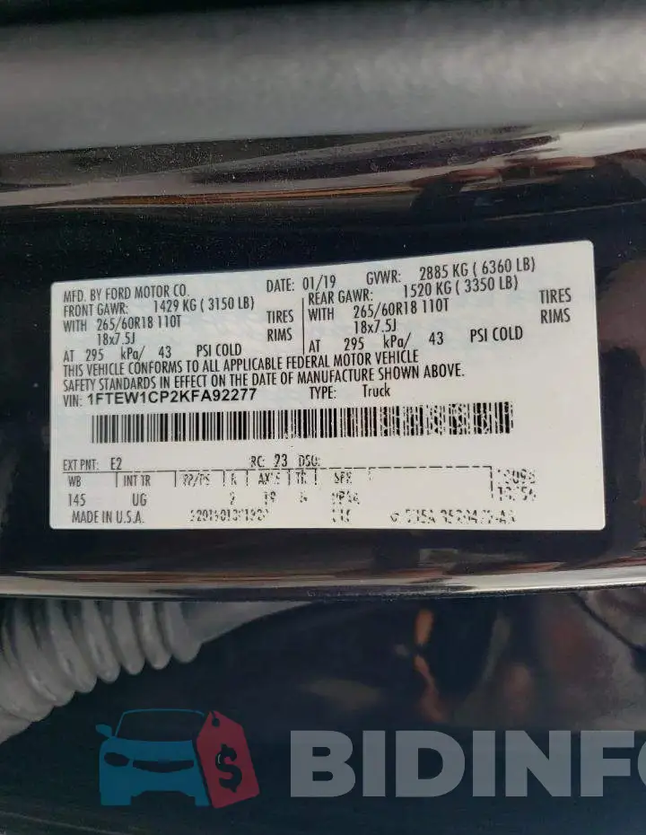 1FTEW1CP2KFA92277 Photo# 12