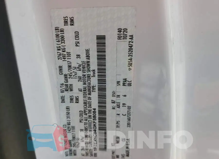 1FTEX1C84GKF58084 Photo# 12