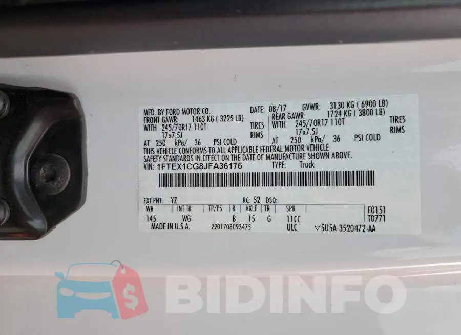 1FTEX1CG8JFA36176 Photo# 12