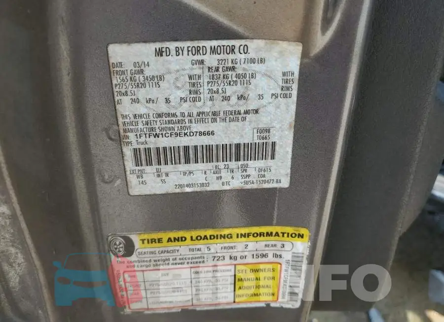 1FTFW1CF9EKD78666 Photo# 12