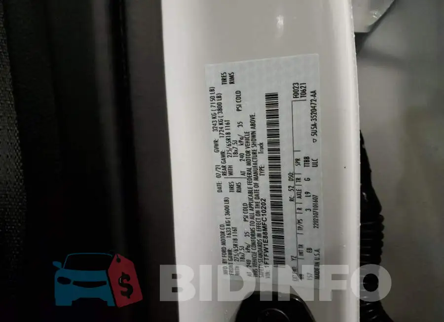 1FTFW1E88MFC10202 Photo# 13