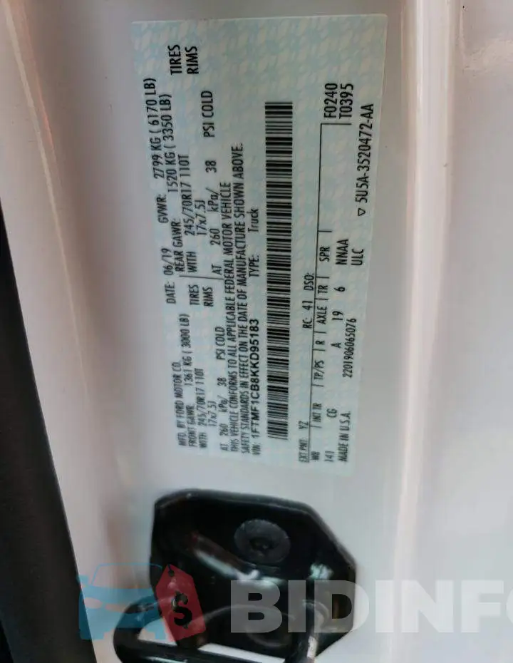 1FTMF1CB8KKD95183 Photo# 13