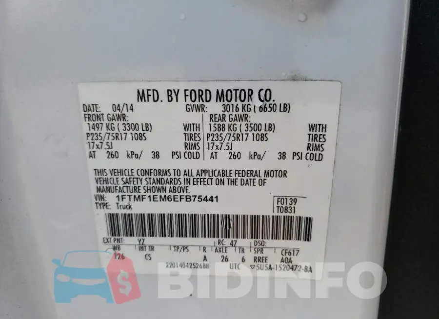 1FTMF1EM6EFB75441 Photo# 12