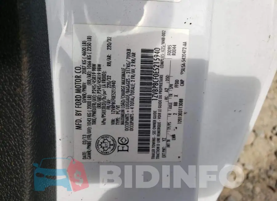 1ZVBP8CF0E5215940 Photo# 13