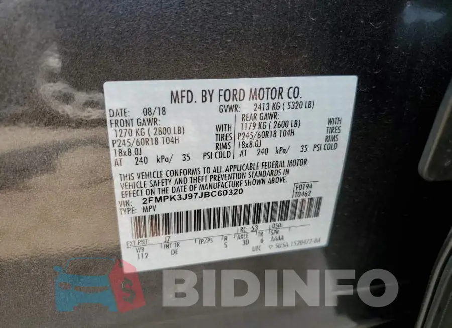 2FMPK3J97JBC60320 Photo# 14