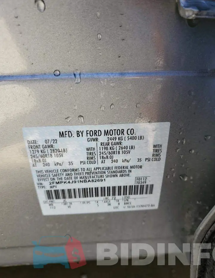 2FMPK4J91NBA82691 Photo# 14