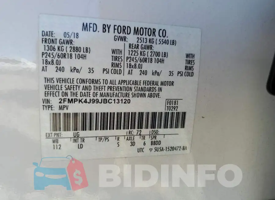 2FMPK4J99JBC13120 Photo# 13