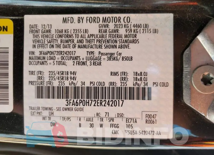 3FA6P0H72ER242017 Photo# 12
