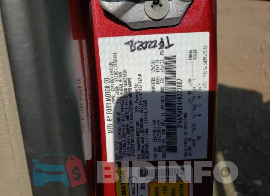 3FA6P0HD4HR272887 Photo# 12