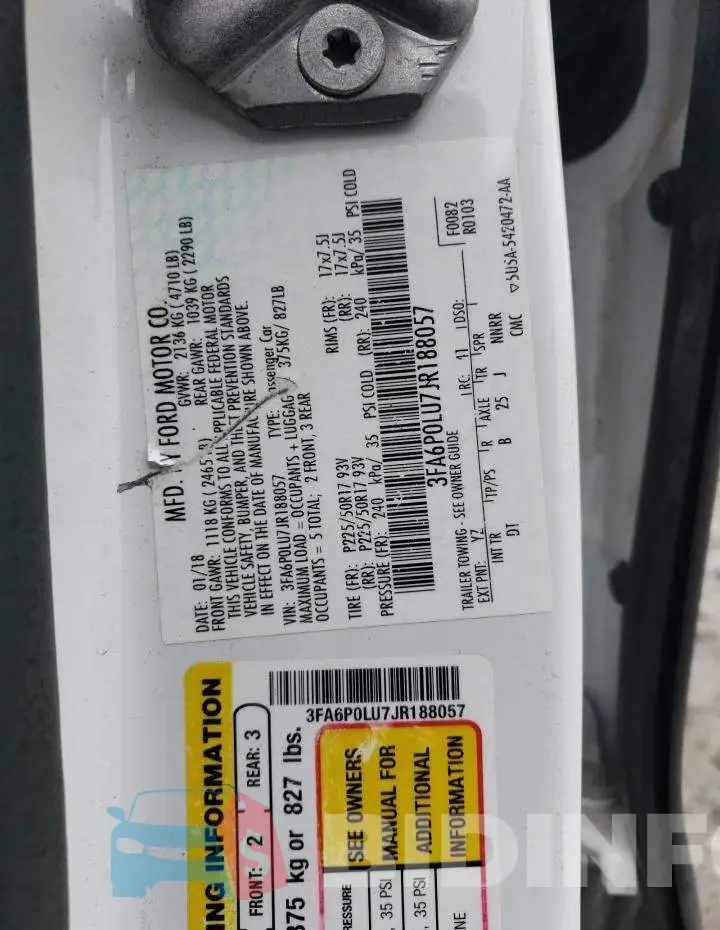 3FA6P0LU7JR188057 Photo# 12