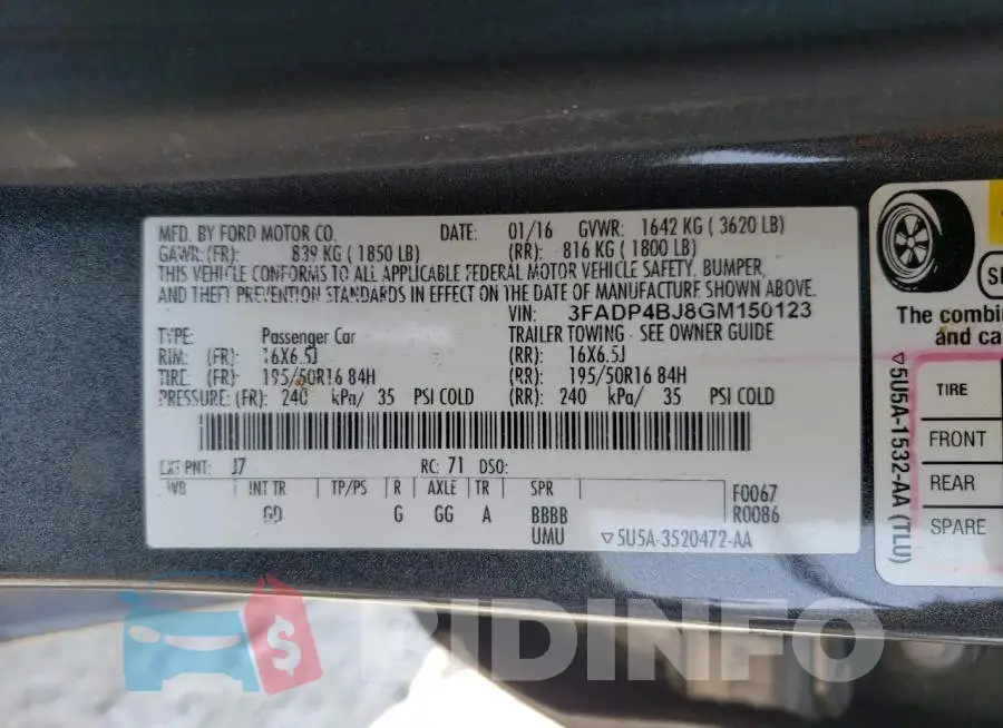 3FADP4BJ8GM150123 Photo# 12