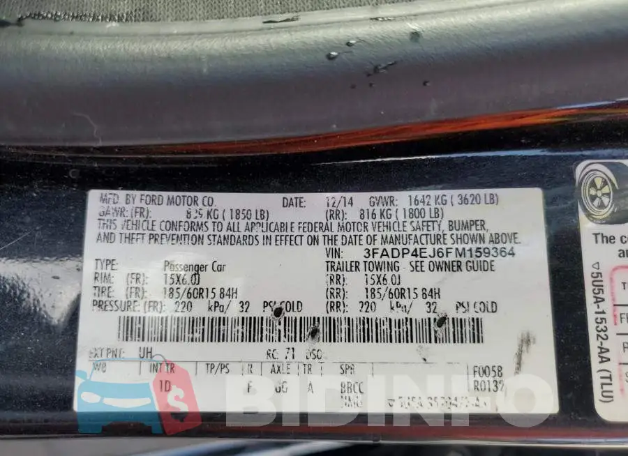3FADP4EJ6FM159364 Photo# 13