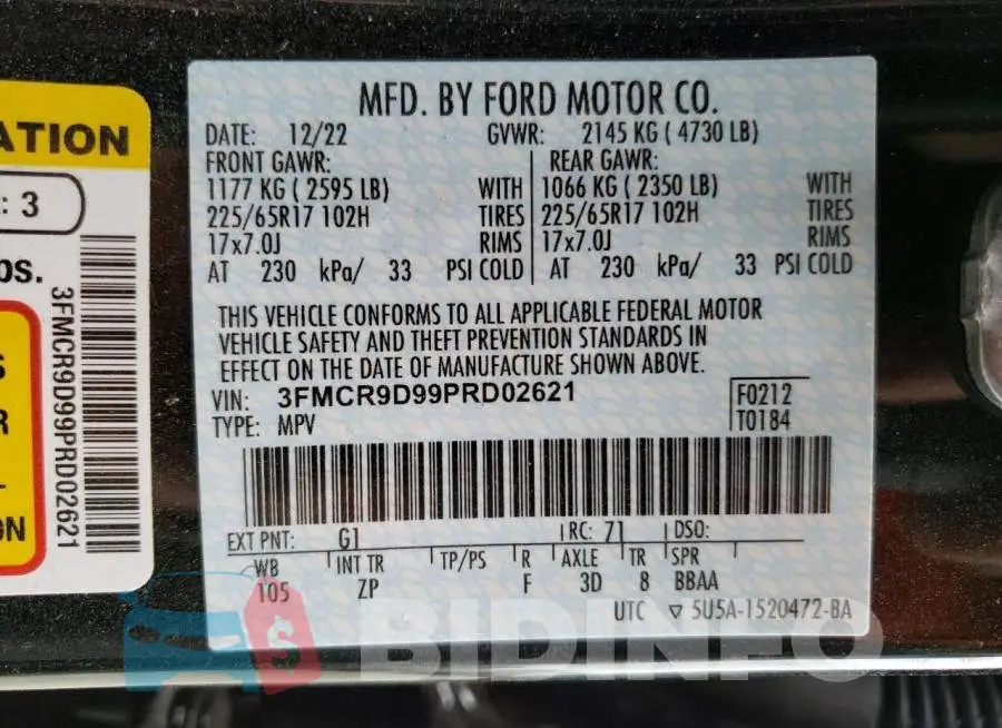 3FMCR9D99PRD02621 Photo# 13
