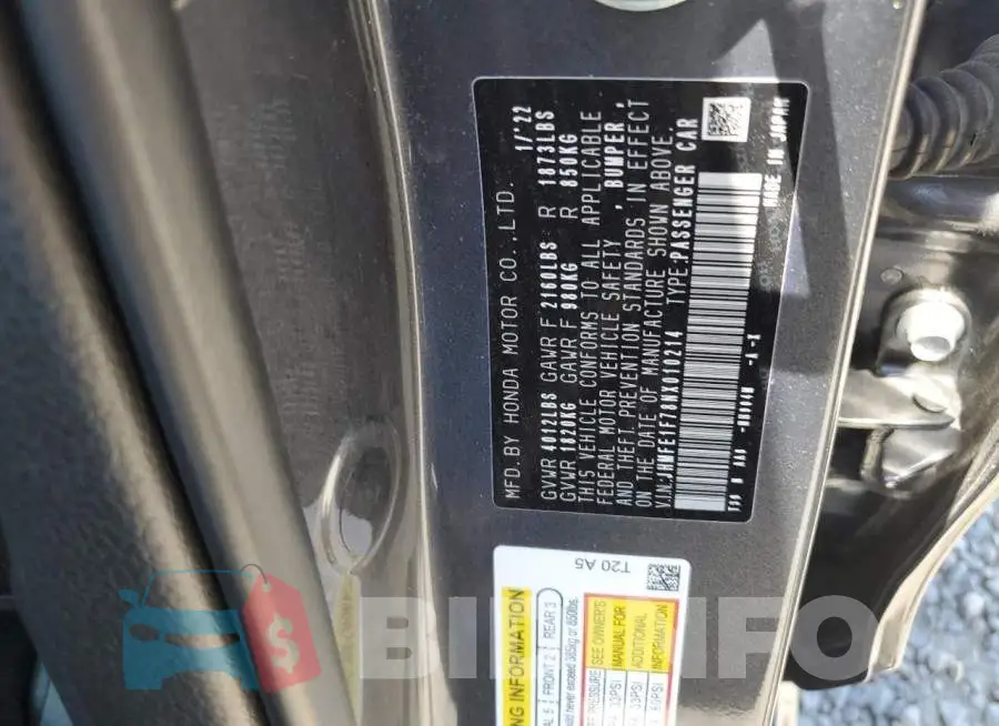 JHMFE1F78NX010214 Photo# 12