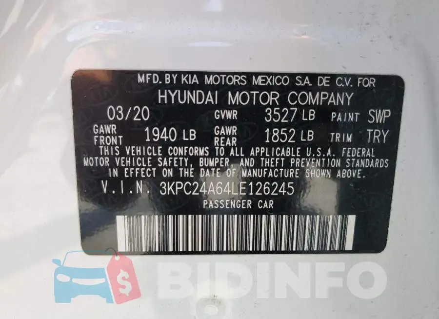 3KPC24A64LE126245 Photo# 12