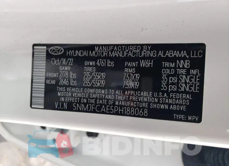 5NMJFCAE5PH188068 Photo# 13