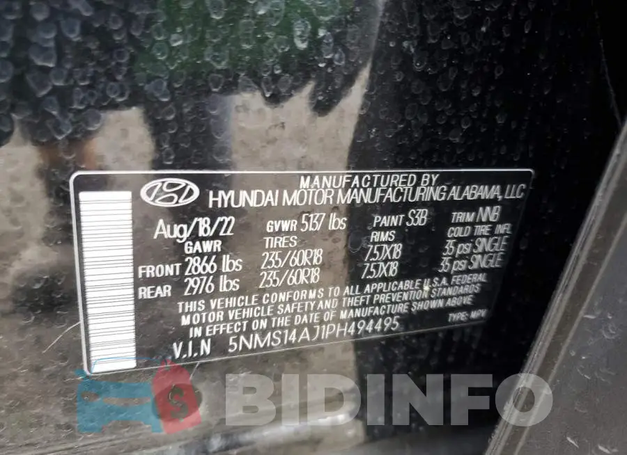 5NMS14AJ1PH494495 Photo# 13