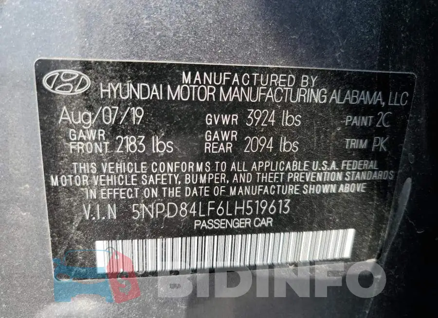 5NPD84LF6LH519613 Photo# 12