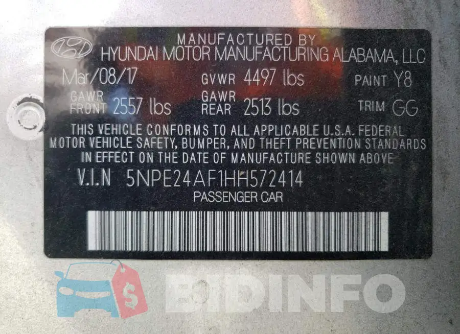 5NPE24AF1HH572414 Photo# 13