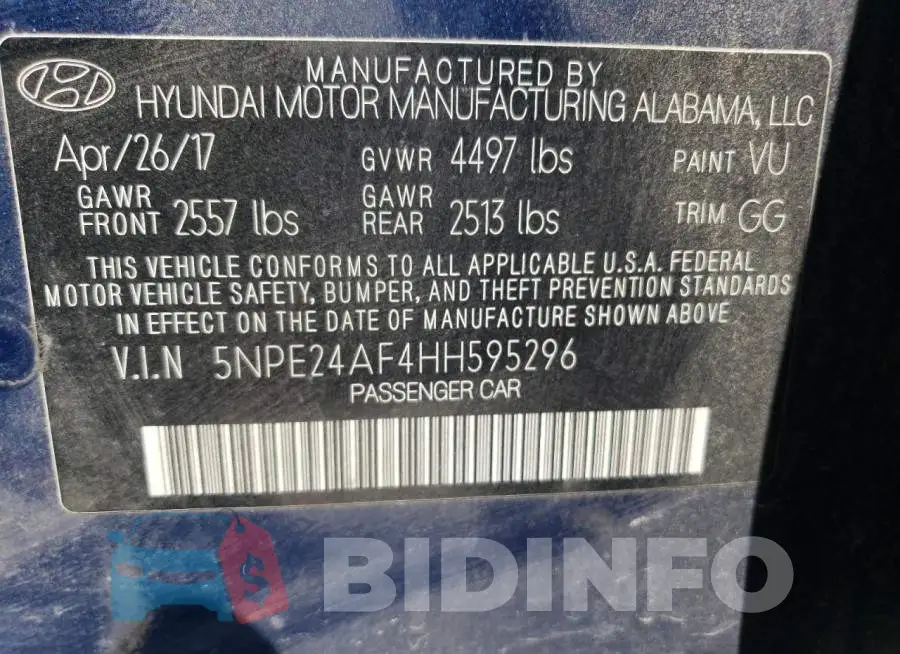 5NPE24AF4HH595296 Photo# 12
