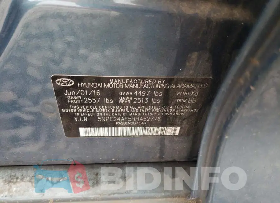 5NPE24AF5HH452776 Photo# 12