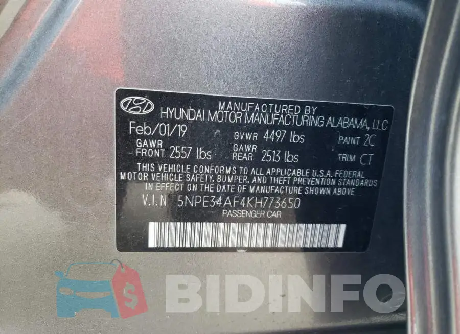 5NPE34AF4KH773650 Photo# 12