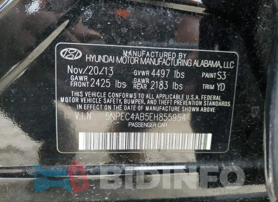 5NPEC4AB5EH855954 Photo# 12