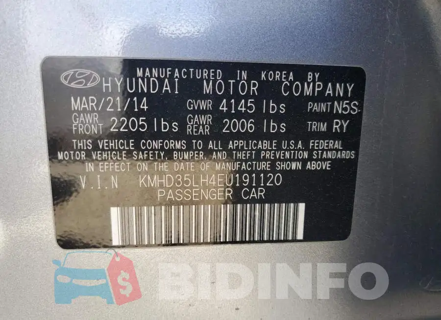 KMHD35LH4EU191120 Photo# 12