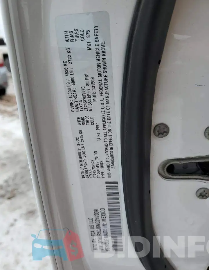 3C6UR5CJ6NG247039 Photo# 13