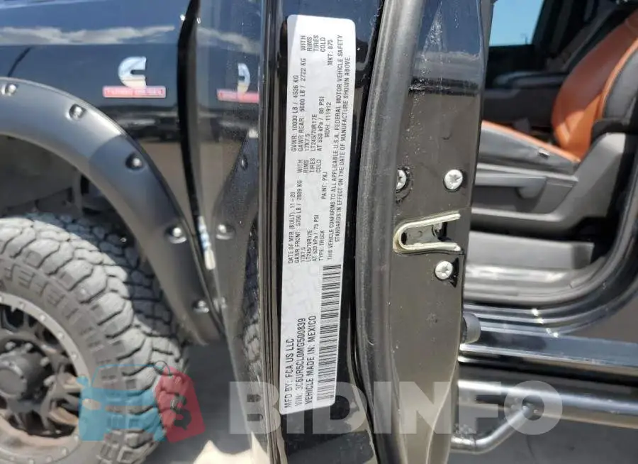 3C6UR5CL0MG500839 Photo# 12