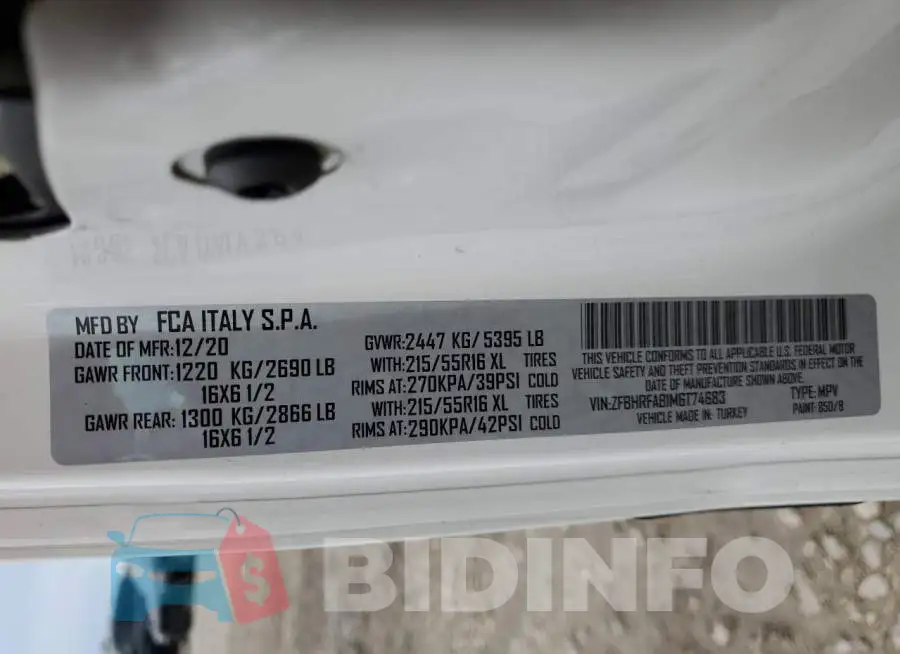 ZFBHRFAB1M6T74683 Photo# 14