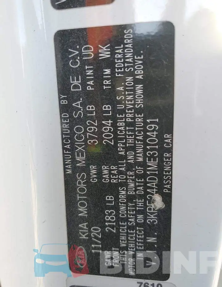 3KPF24AD1ME310491 Photo# 12