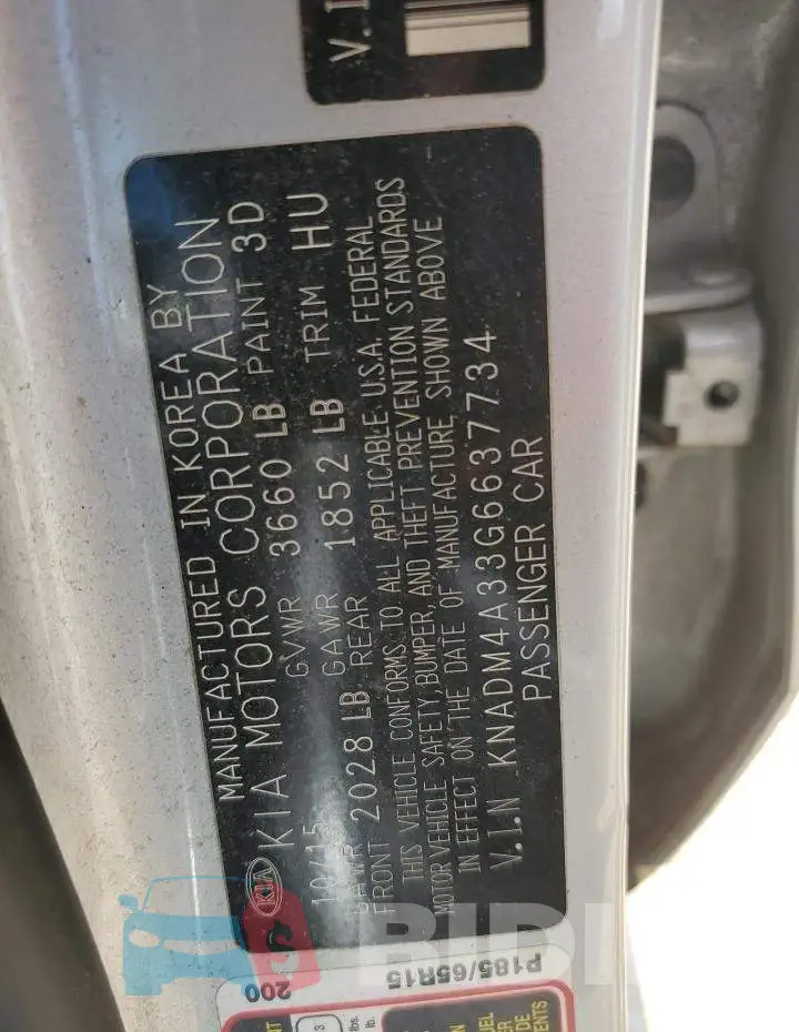 KNADM4A33G6637734 Photo# 12